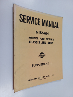 Service manual Nissan : model F20 series chassis and body...