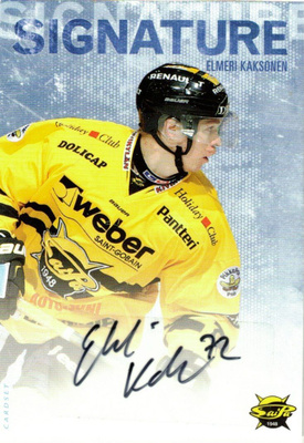 2016-17 Cardset ELMERI KAKSONEN SaiPa Signature nimmari