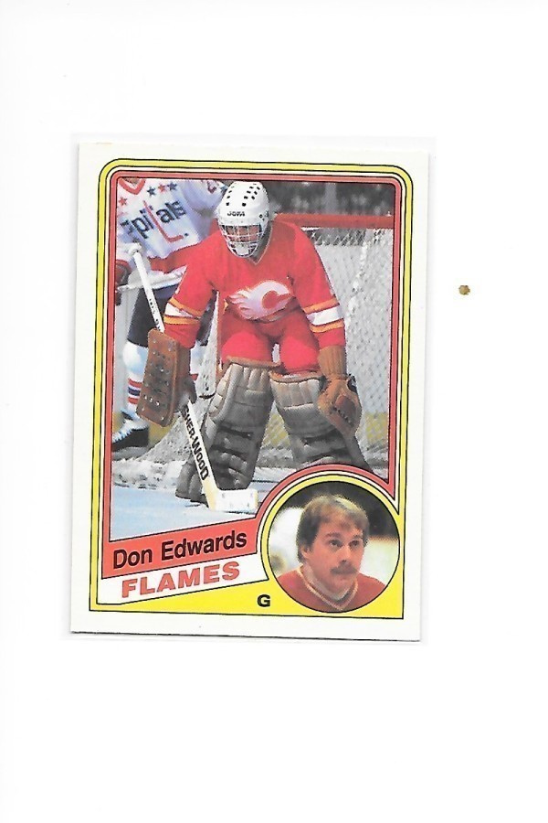 1984-85 OPC #222 Don Edwards Calgary Flames MV