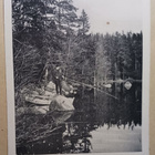 Lavola, Saimaan kanava, herrahenkilö ongella, p. 1906 - pikkukuva 1