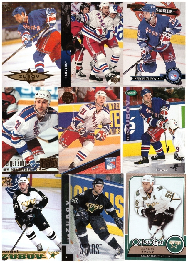 9 x SERGEI ZUBOV Rangers, Stars