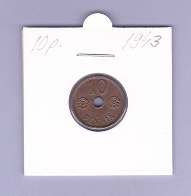 10 p Cu v.1943 KM#33.1
