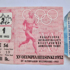 VANHA Pääsylippu Helsinki 1952 Olympia Jalkapallo 1.8.52 - pikkukuva 1