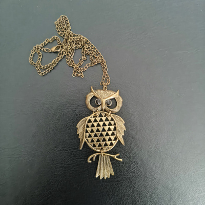 Hieno vanha pöllö kaulakoru
