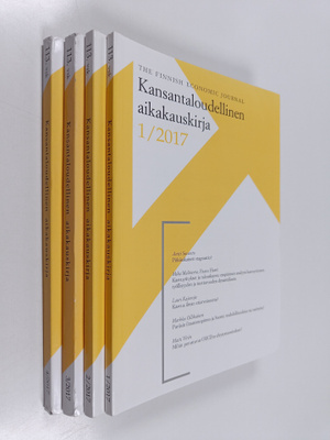 Antti Suvanto : Kansantaloudellinen aikakausikirja 1-4/2017