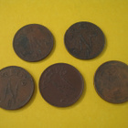 5 kpl 5 penniä - 1875-1917 - pikkukuva 2
