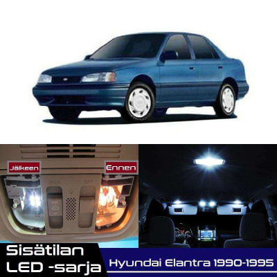 Hyundai Elantra (J1) Sisätilan LED-sarja 12-osai