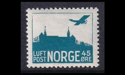 Norja 136_II ** Lentoposti 2. painos (1927)