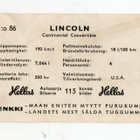 Purkkakuva Hellas AUTOSARJA n:o 86 LINCOLN - pikkukuva 2