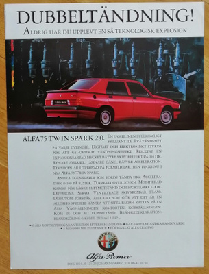 1988 Alfa Romeo 75 Twin Spark 2.0 esite - KUIN UUSI