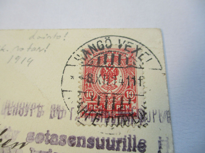 1914 Hangö Vexel kuvakortilla