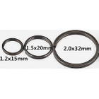 AVAINRENGAS 15mm litteä tumma 2kpl - pikkukuva 2