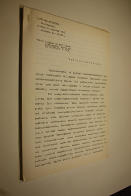 Laintarkastuskunnan lausunto valtinoneuvostolle n:o 3/196...