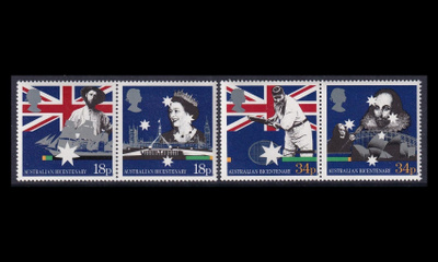 Iso-Britannia 1151-4p ** Australian asutus 200v (1988)