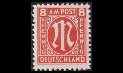 Bizone 21 ** Saksalainen paino 8 Pf (1945)
