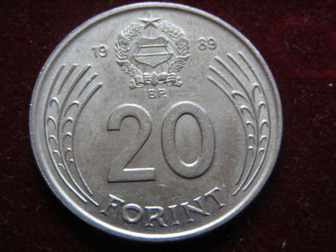 20 forint 1989 .Dozsa Unkari-Hungary