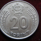 20 forint 1989 .Dozsa Unkari-Hungary - pikkukuva 1