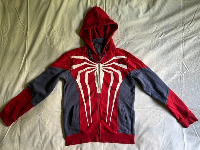 MARVEL punainen/harmaa Spider-Man vetoketjuhuppari, koko S