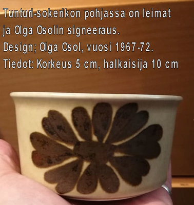 ARABIA TUNTURI sorkerikko, murokulho, pieni uunivuoka
