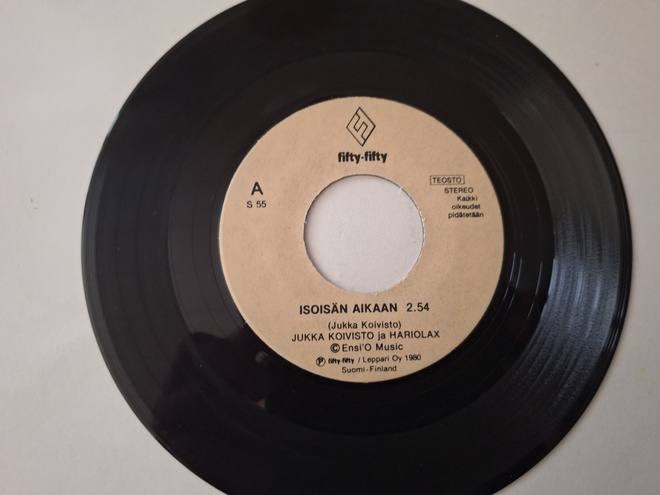 JUKKA KOIVISTO ja HARIOLAX - ISOISÄN AIKAAN 7 " Single