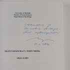 Arja Alho : Silent democracy, noisy media (signeerattu, t... - pikkukuva 3