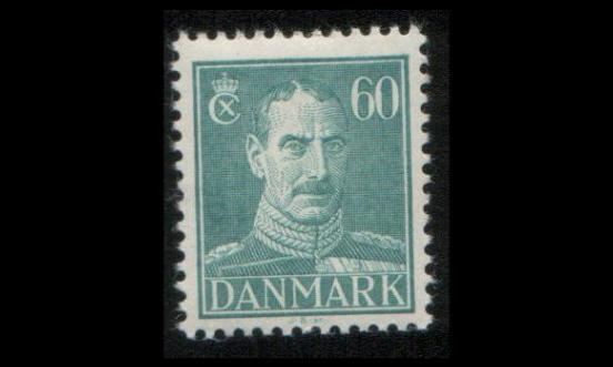 Tanska 277 ** Christian X 60 öre (1942)