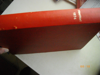 Moottori lehti Nrot 1-12/1974 sidottuna