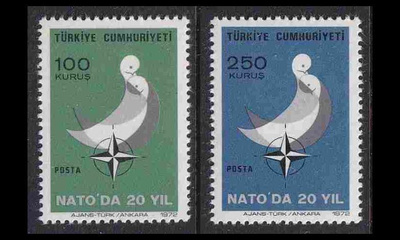Turkki 2250-1 ** NATO-jäsenyys 20v (1972)