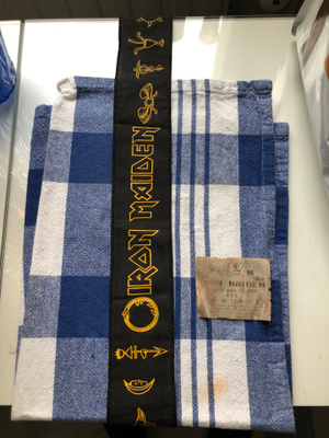 Iron Maiden-otsanauha/fanihuivi. 1988.