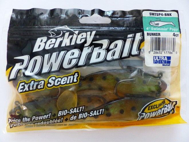 BERKLEY POWERBAIT 4" Swimmin Pogy Väri: Bunker