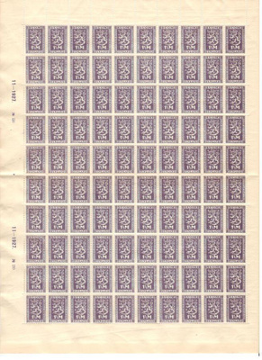 v. 1927 itsenäisyys 10v-arkkisarja, **