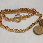 21k kullattu Kanadalainen papu kaulakoru Gold plated - pikkukuva 3