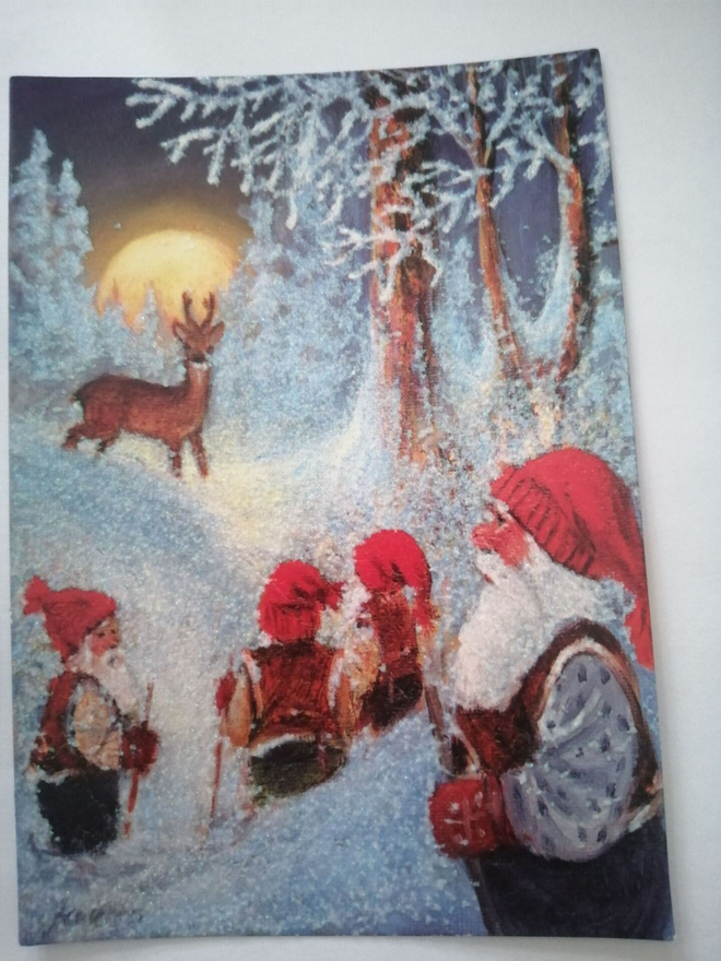 Tontut ja kauris. Kiillettä
