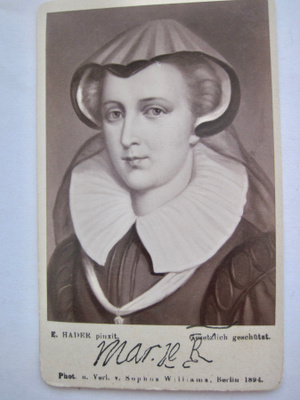 CDV Valokuva Kuningatar Maria Stuart Skotlanti Ranska 1894