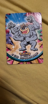 Pokemon Card TOPPS Series 1 Blue Logo Machamp #68 card