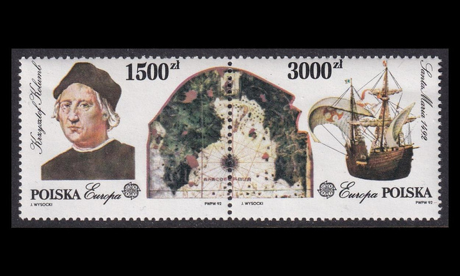Puola 3377-8p ** Europa Amerikan löytäminen (1992)