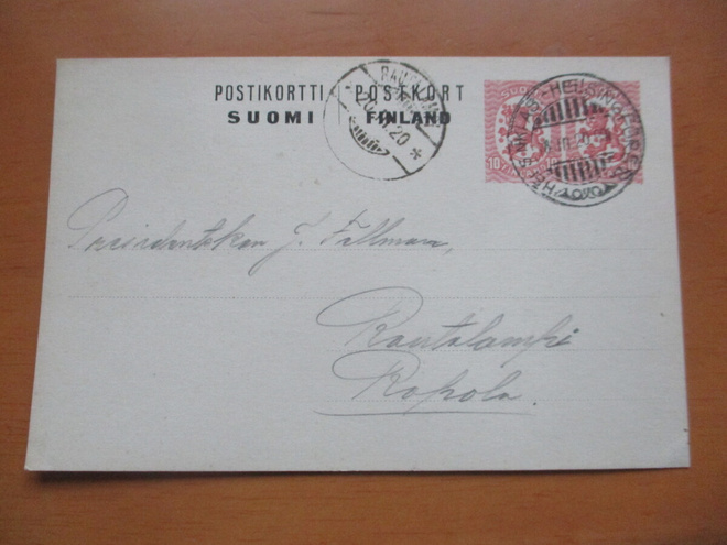 1920 Hki ehiö os senaattorinnalle Rautalampi