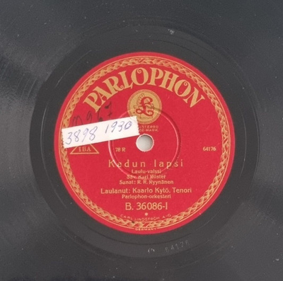 Savikiekko 1930 - Kaarlo Kytö - Parlophon B. 36086