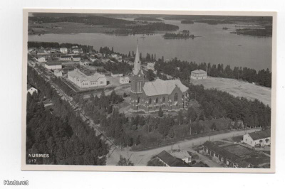NURMES: Kirkko, ilmakuva (T:mi Karhumäki 917 mv)