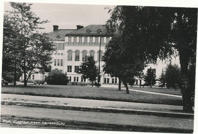 PORI- Cygnaeuksen kansakoulu - vanha kortti