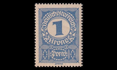 Itävalta P_84y ** Porto 1 Kr harm.pap (1920)
