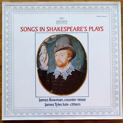 Bowman/Tyler: SONGS IN SHAKESPEARE’S PLAYS – Archiv LP 1978