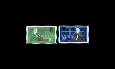 DDR 649-50 ** Leipzigin syysmessut (1958)
