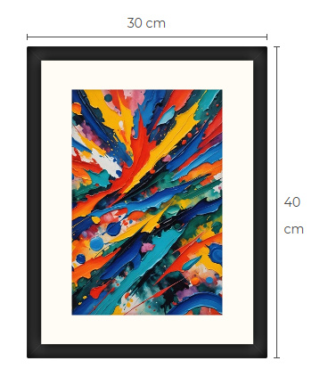 Uusi abstrakti Art Print paspis & kehys 30 cm x 40 cm