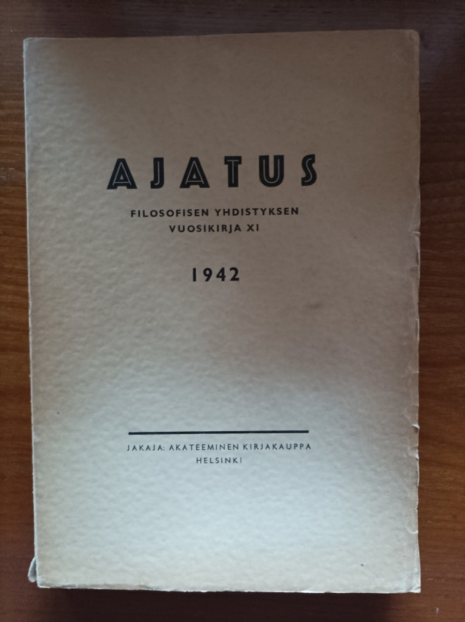 Ajatus : Filosofisen yhdistyksen vuosikirja. 11