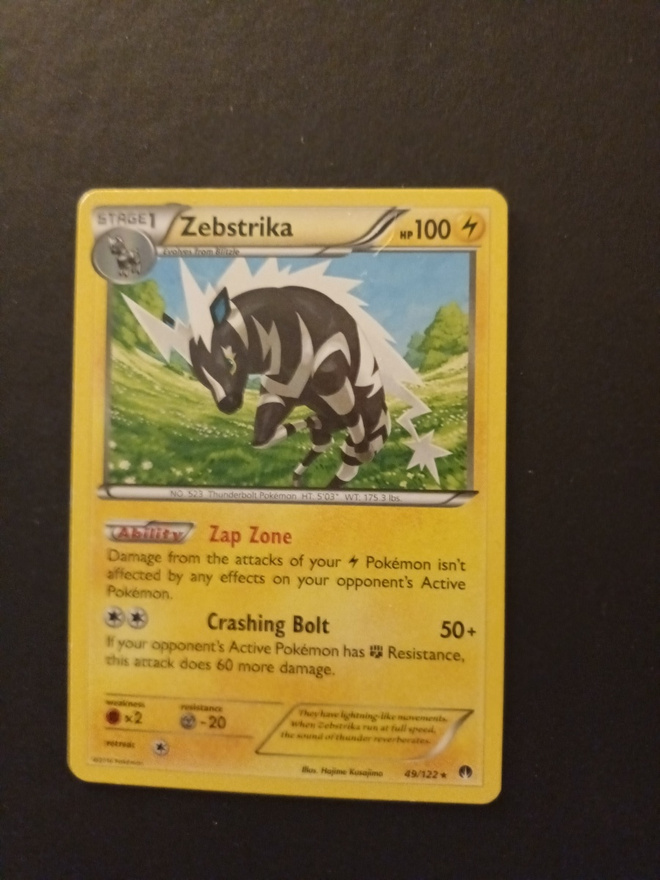 Zebstrika 49/122 - X&Y BREAKpoint RARE non holo card