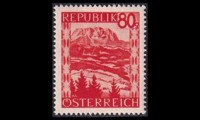 Itävalta 848 ** Maisemia 80 g (1947)