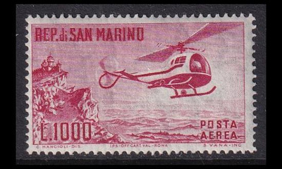 San Marino 696 ** Lentoposti helikopteri (1961)