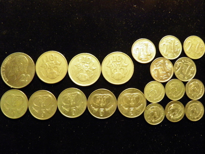 Kypros , 20 kpl kolikoita ( cent )