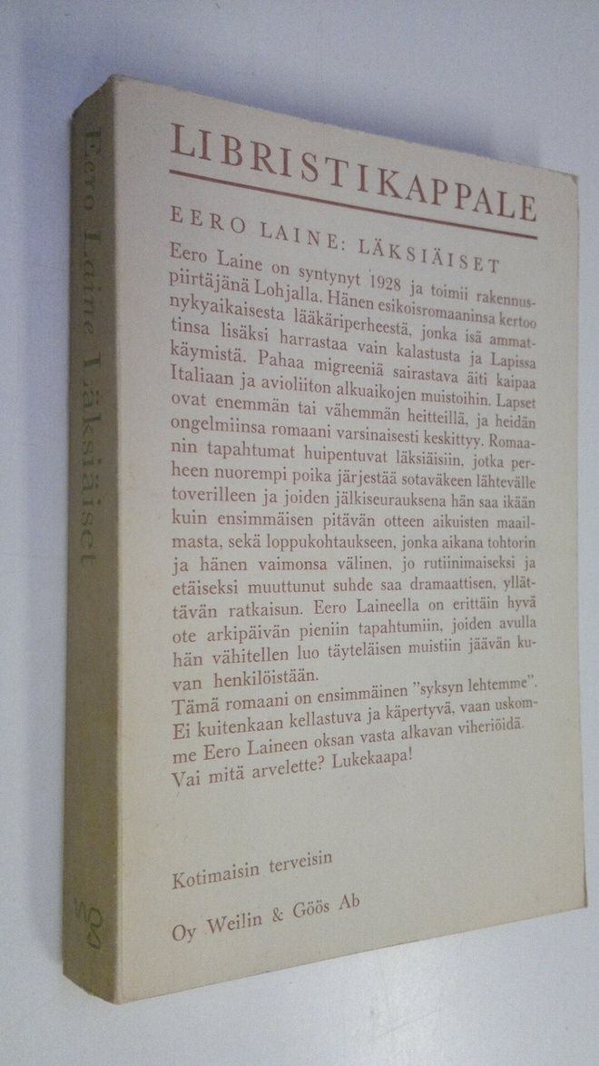 Eero Laine : Läksiäiset (libristikappale)